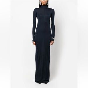 Yves Saint Laurent Midnight Blue Long Sleeve Dress